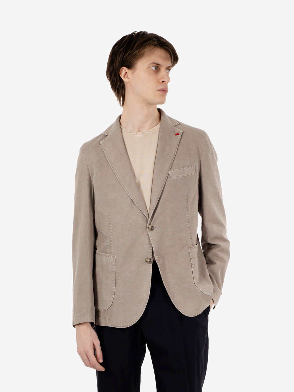 Blazer monopetto Tasso fango