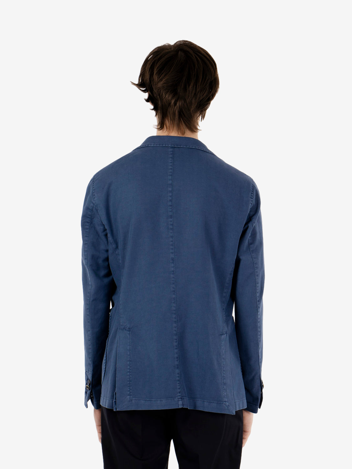 SMOOTH COTTON/LINEN JACKET WITH OLD INDIGO EFFECT OLD TASSO-OLD-R7002_INDACO