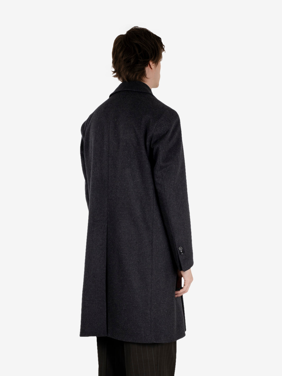 Oversized black double-breasted coat