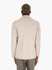 MULISH - Cappotto doppiopetto taglio vivo beige