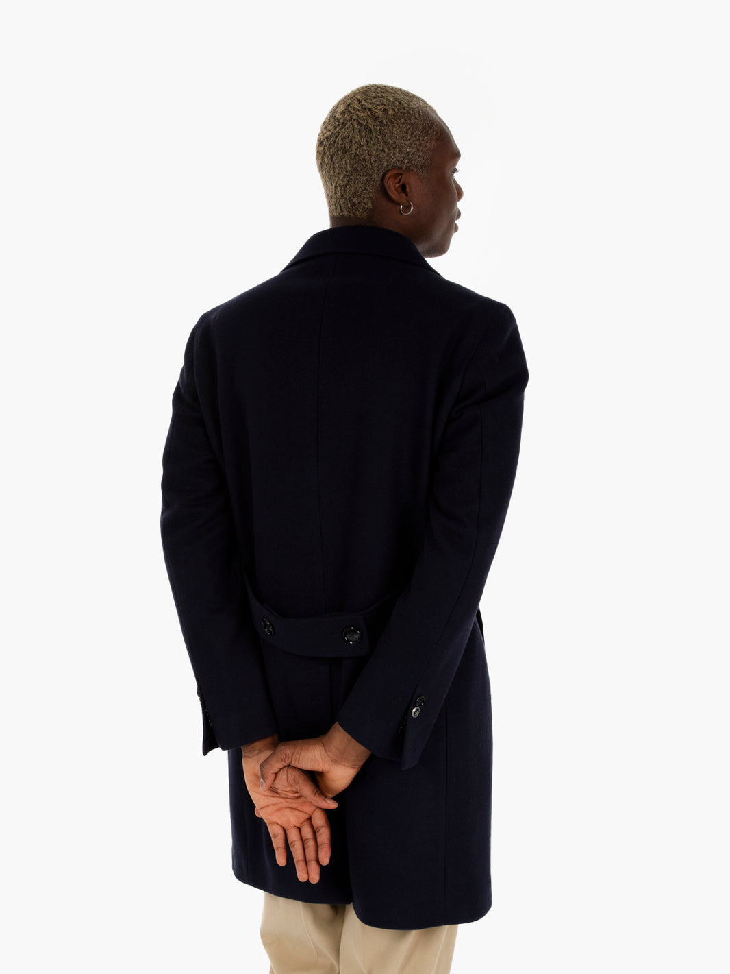 Cappotto Marte doppiopetto blu navy