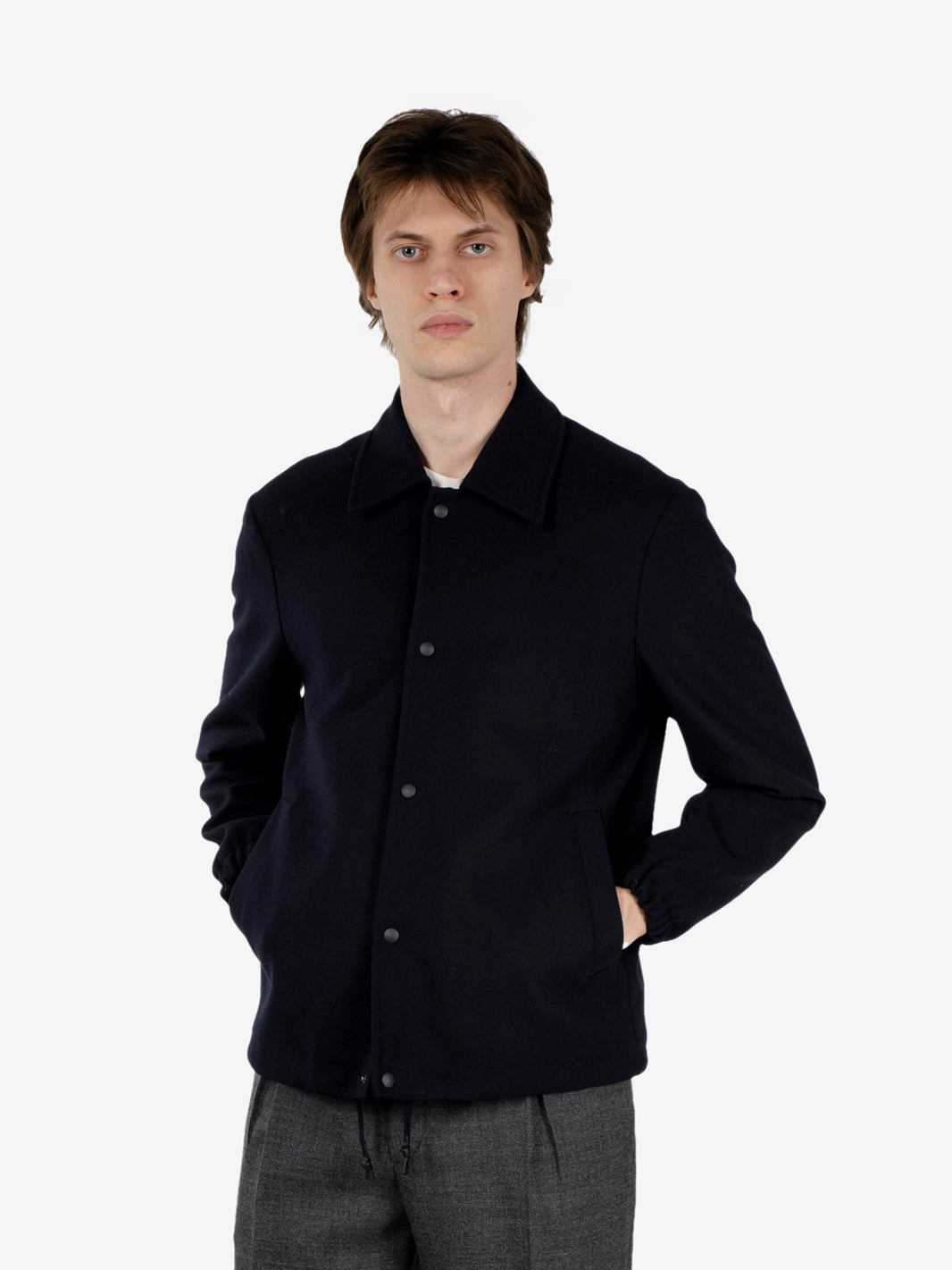 Giacca Everest in lana blu