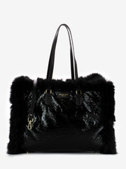 MY-BEST BAG - Borsa a Mano Atena Fur Reversibile black