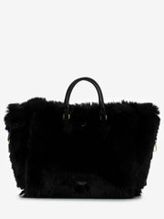 MY-BEST BAG - Borsa a Mano Atena Fur Reversibile black