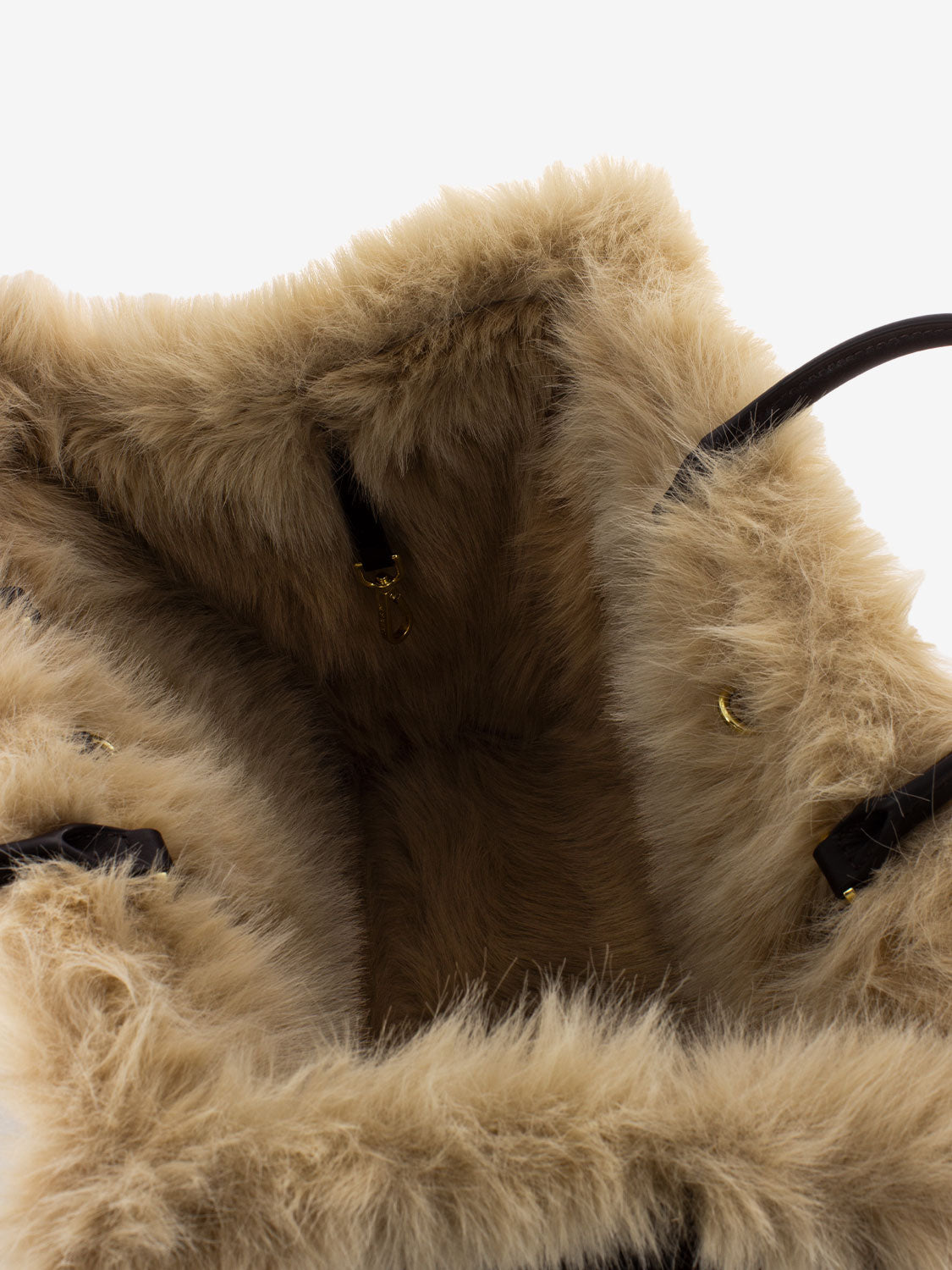 Atena Fur Reversible Handbag Chocolate
