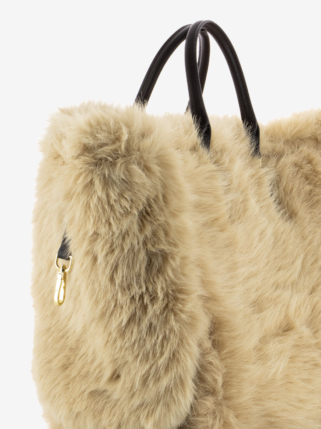 Atena Fur Reversible Handbag Chocolate
