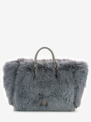 MY-BEST BAG - Borsa a Mano Atena Fur Reversibile stone