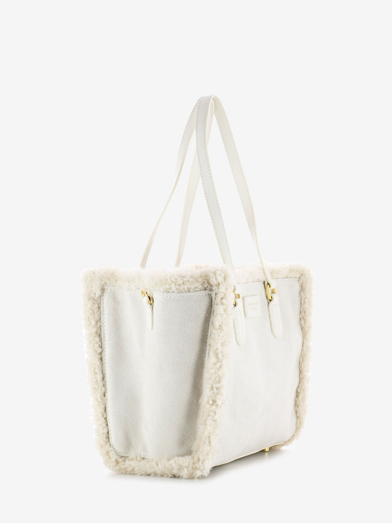 MY-BEST BAG - Borsa a Mano Atena teddy Reversibile snow