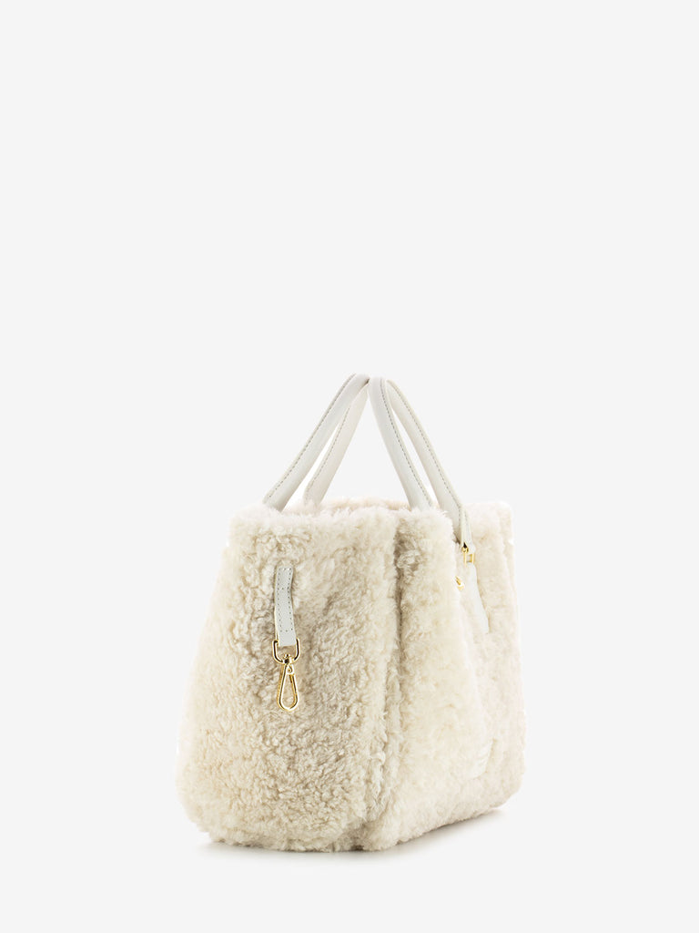 MY-BEST BAG - Borsa a Mano Atena teddy Reversibile snow