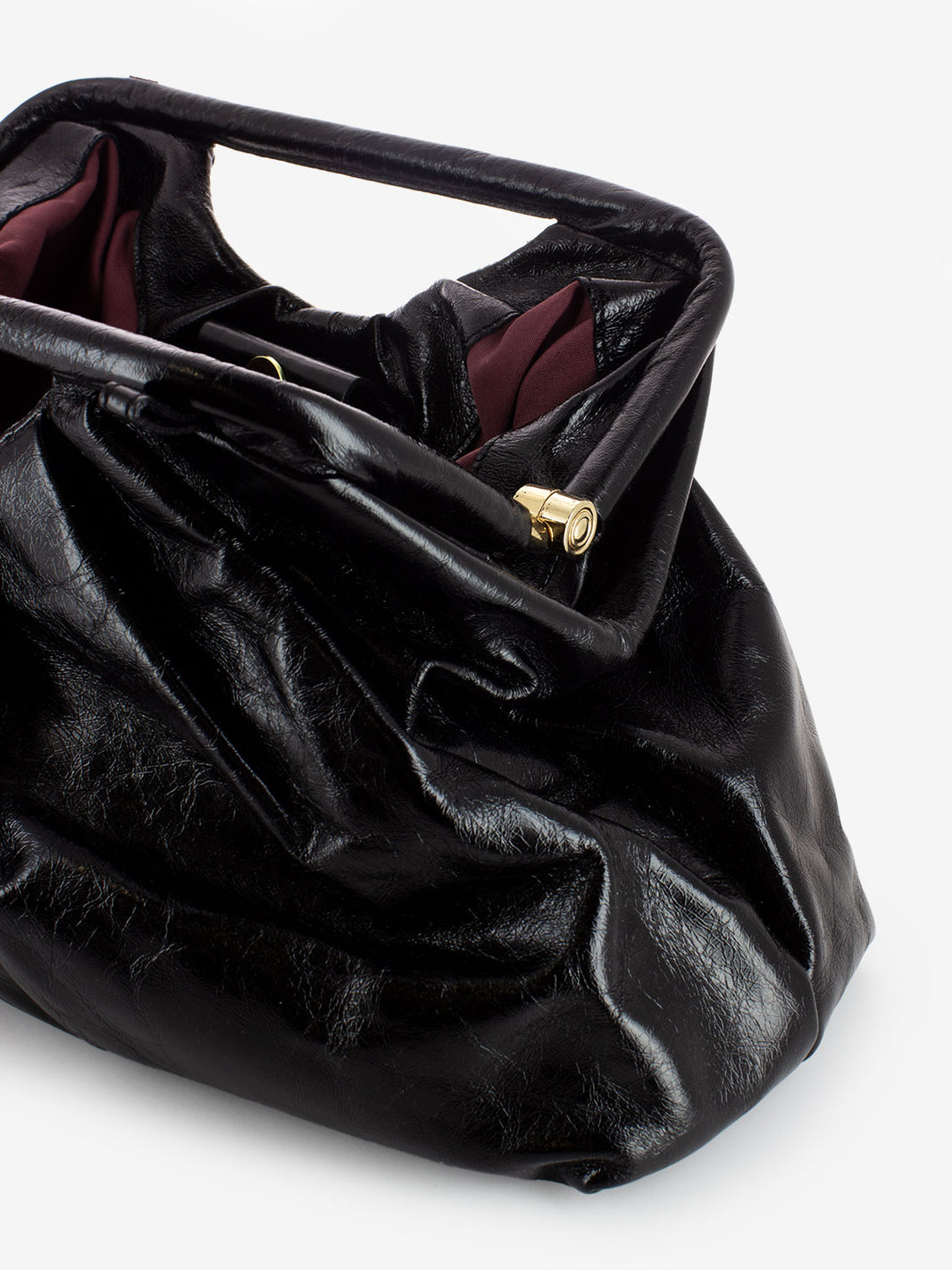 Borsa a mano in pelle nero