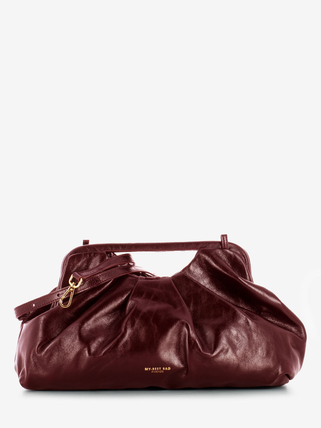 Borsa a mano in pelle Ruby rosso