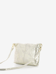 MY-BEST BAG - Borsa a spalla in pelle laminata latte