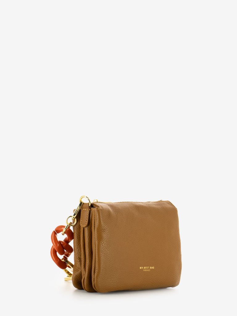 MY-BEST BAG - Borsa a spalla Shelly con catena natural / rosso