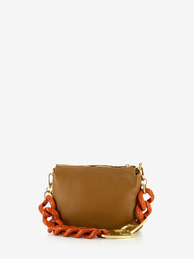 MY-BEST BAG - Borsa a spalla Shelly con catena natural / rosso