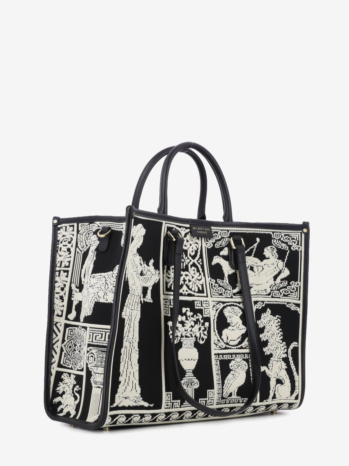 Borsa Atena Agora large black / white