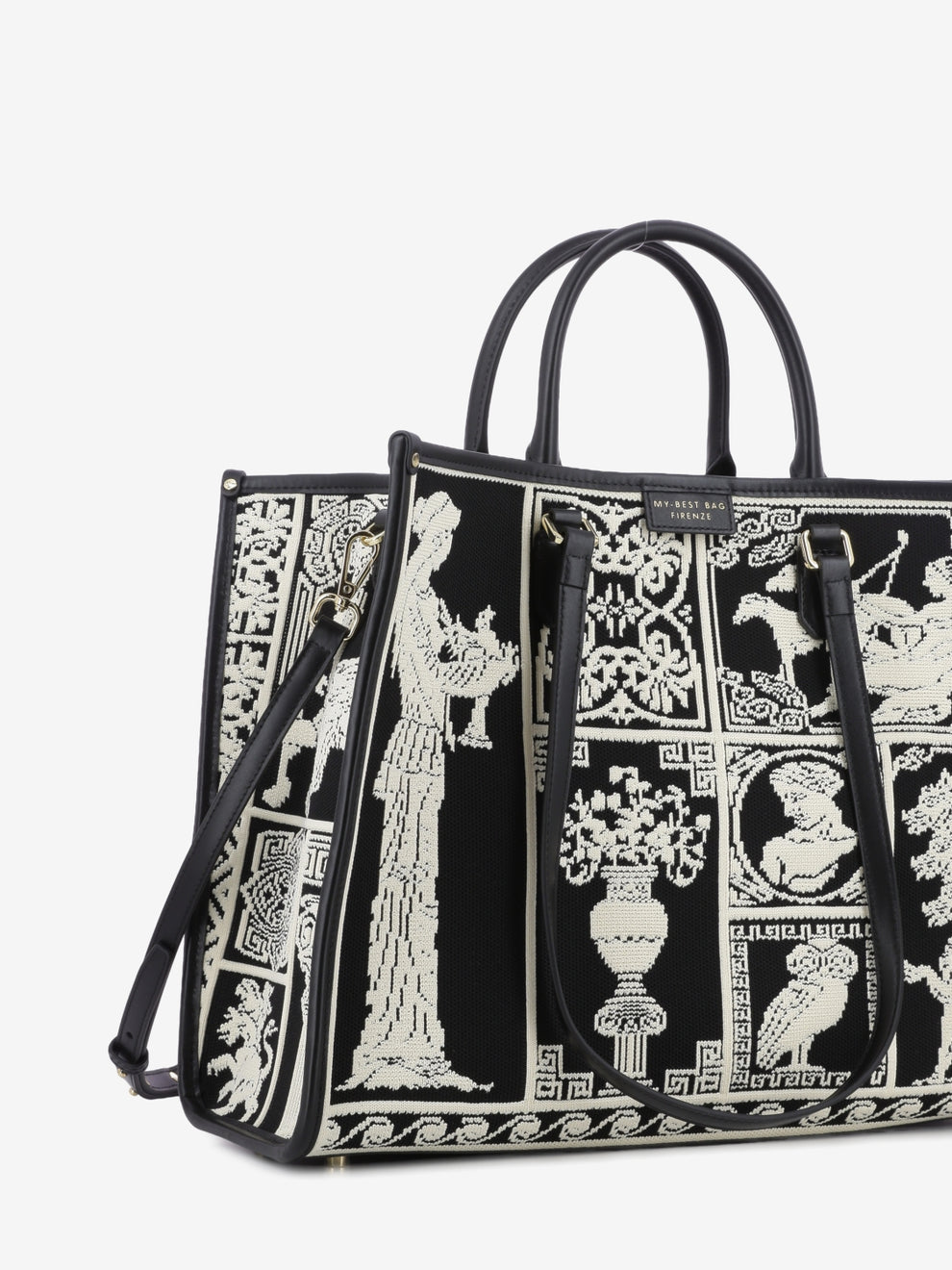 Borsa Atena Agora large black / white