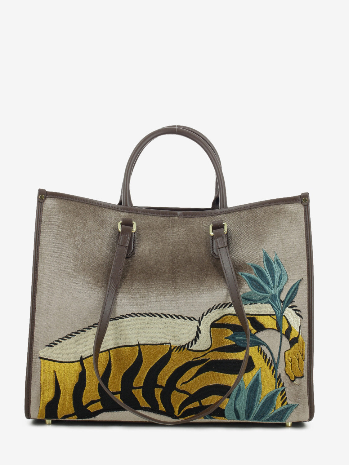 Atena Essence tiger velvet bag