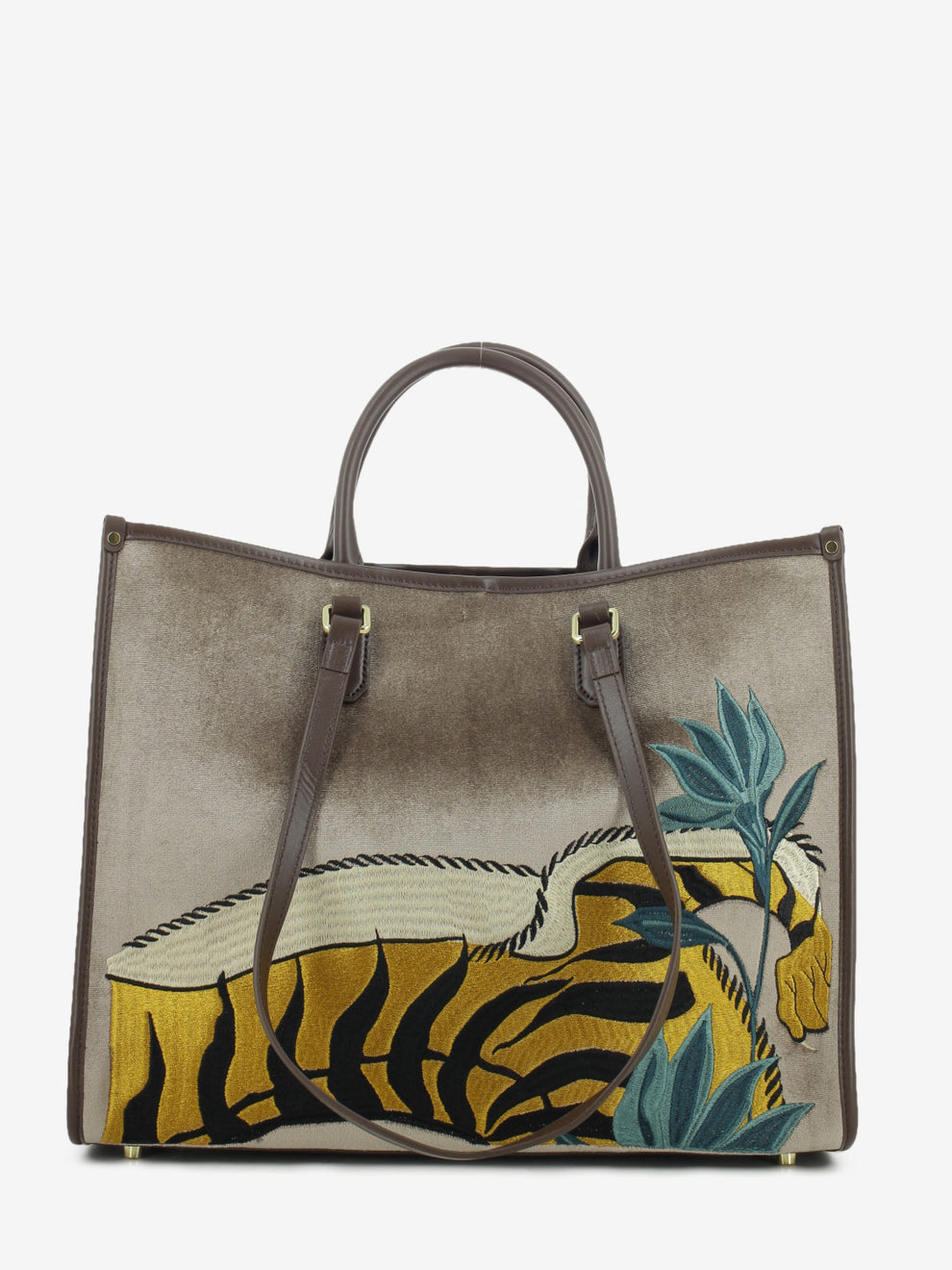 Atena Essence tiger velvet bag