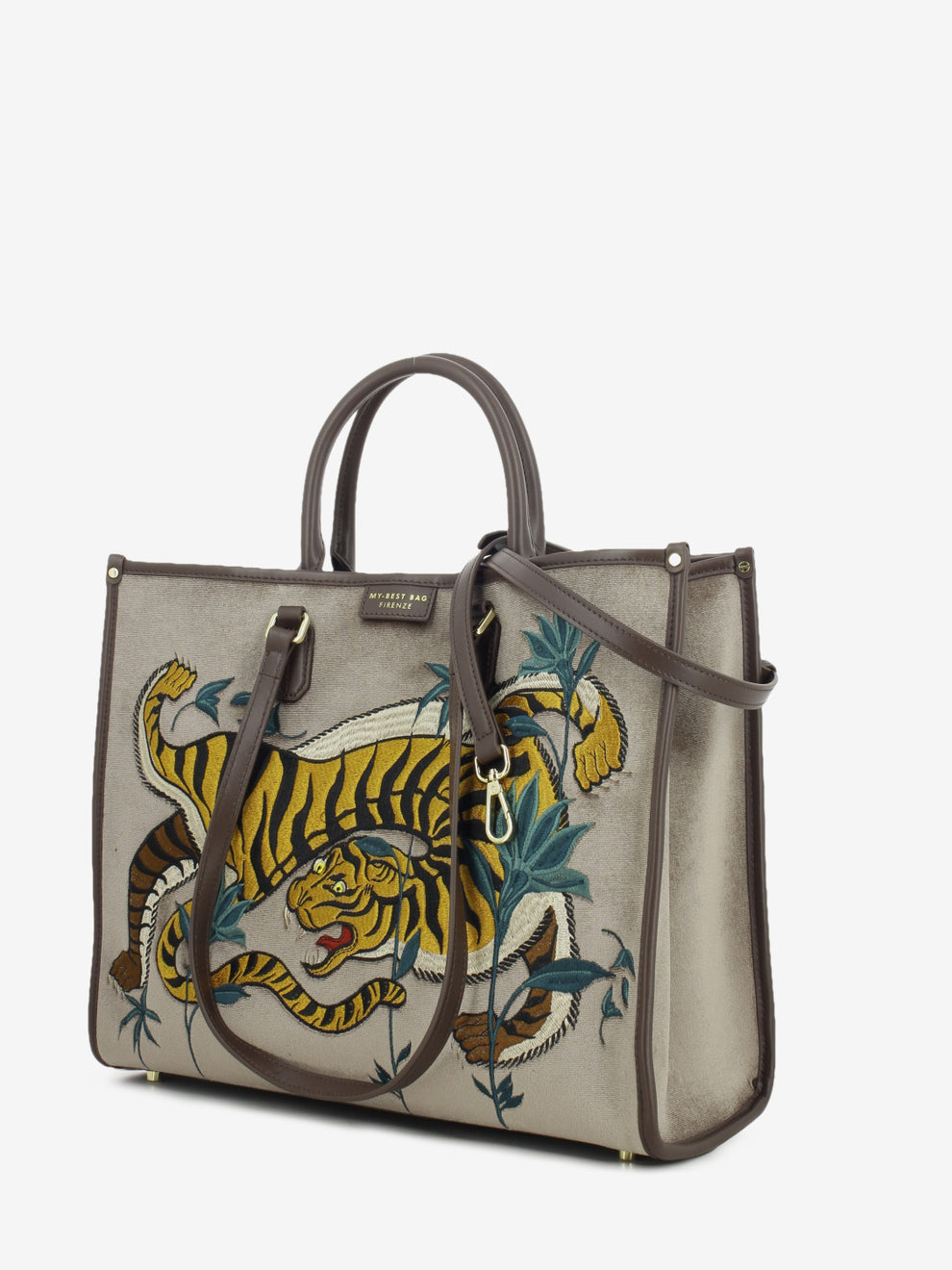 Atena Essence tiger velvet bag