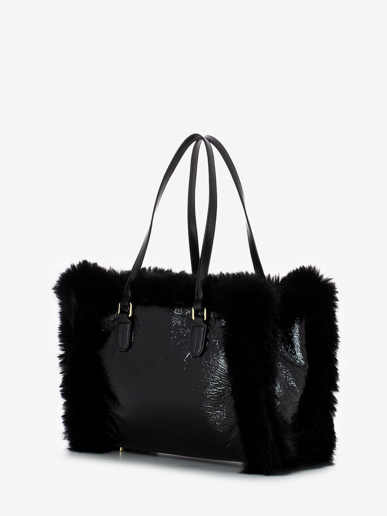 MY-BEST BAG - Borsa Atena Fur Reversibile black