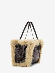 MY-BEST BAG - Borsa Atena Fur Reversibile chocolate