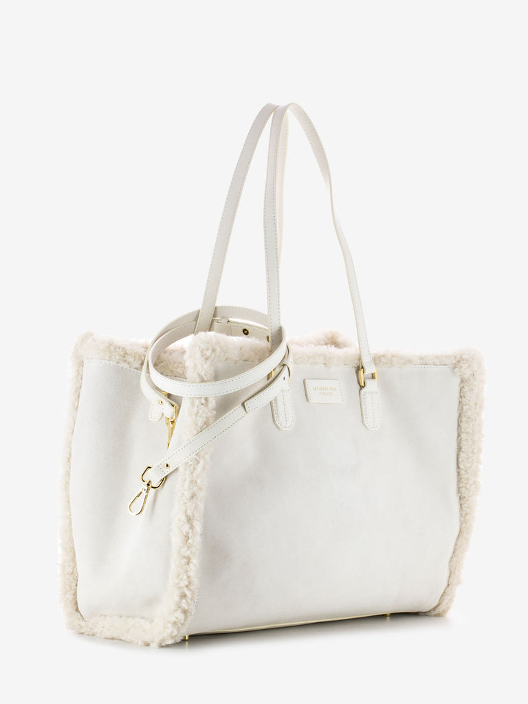 MY-BEST BAG - Borsa Atena Teddy Reversibile snow