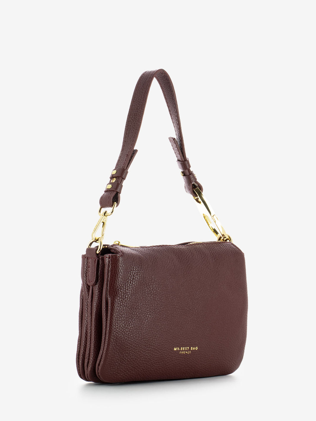 Borsa con manici intercambiabili carminio