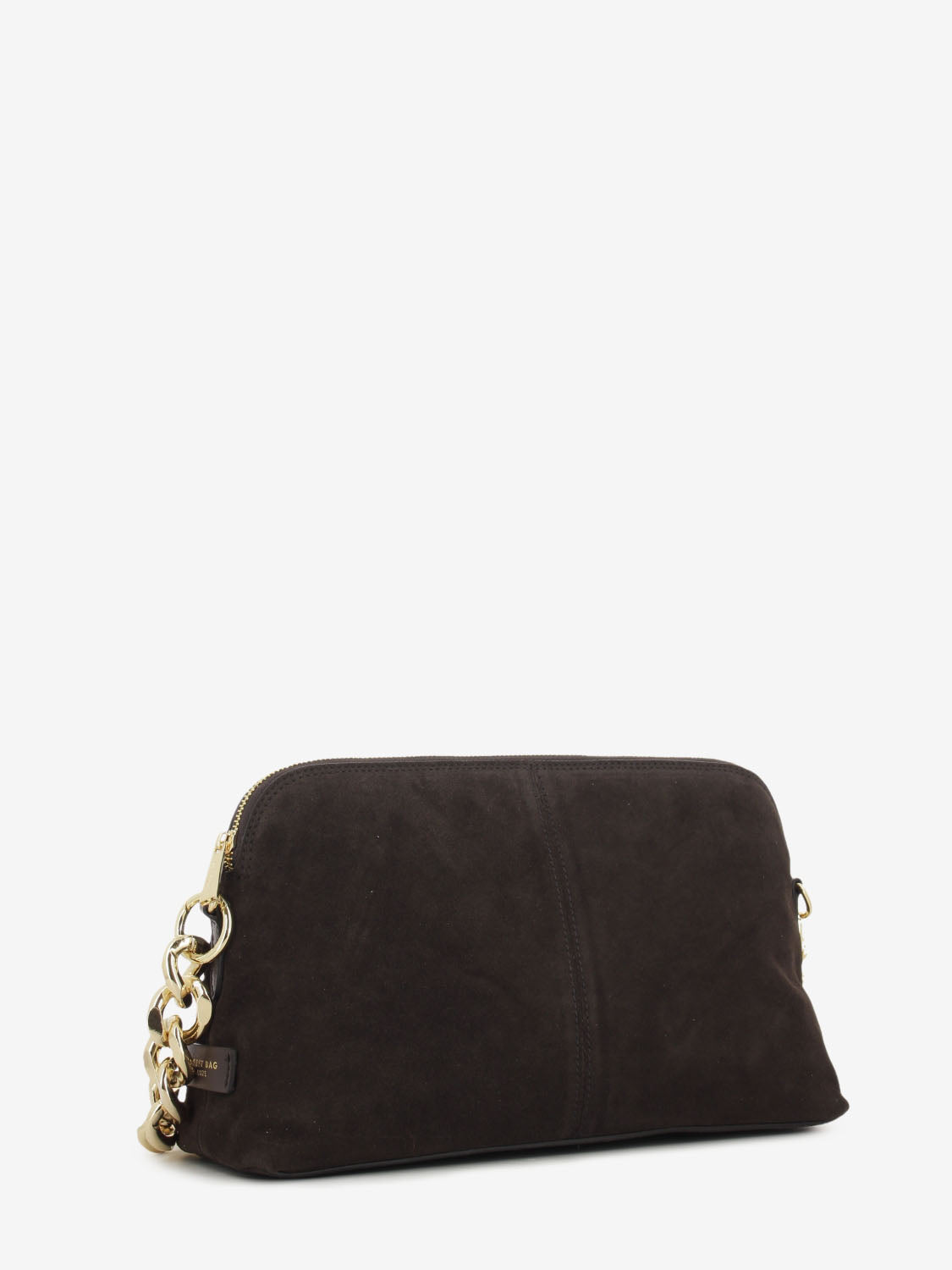 Michelle dark brown suede bag