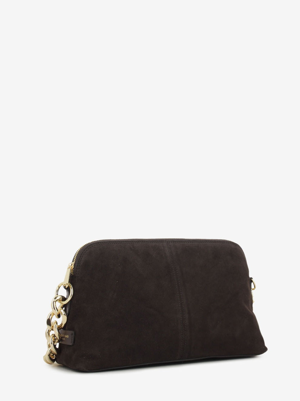 Michelle dark brown suede bag