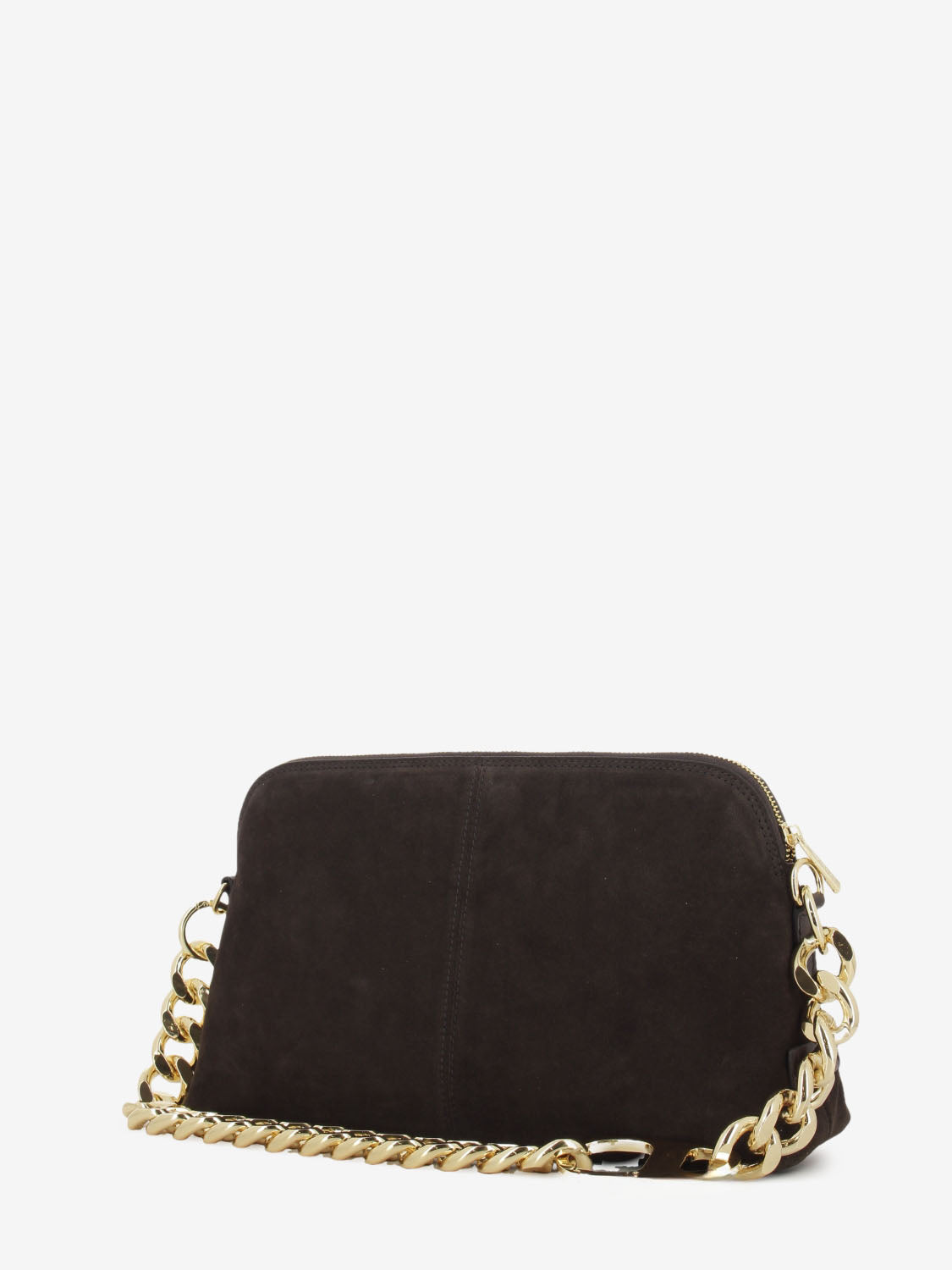 Michelle dark brown suede bag