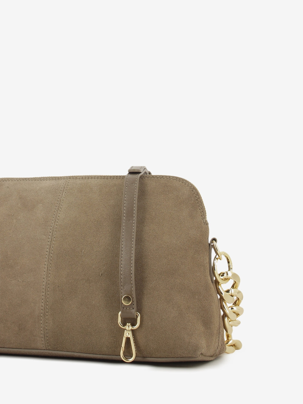 Borsa in suede Michelle taupe