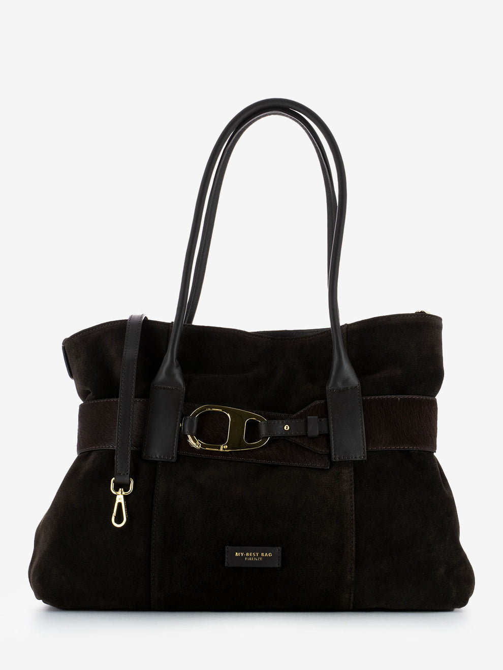 CHOCOLATE BAG WITH BELT 1042_CHOCO