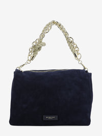 Borsa Reflex suede large blu notte