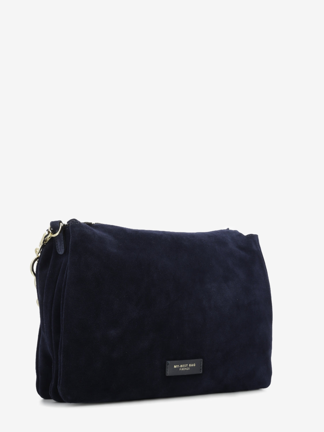 Borsa Reflex suede large blu notte