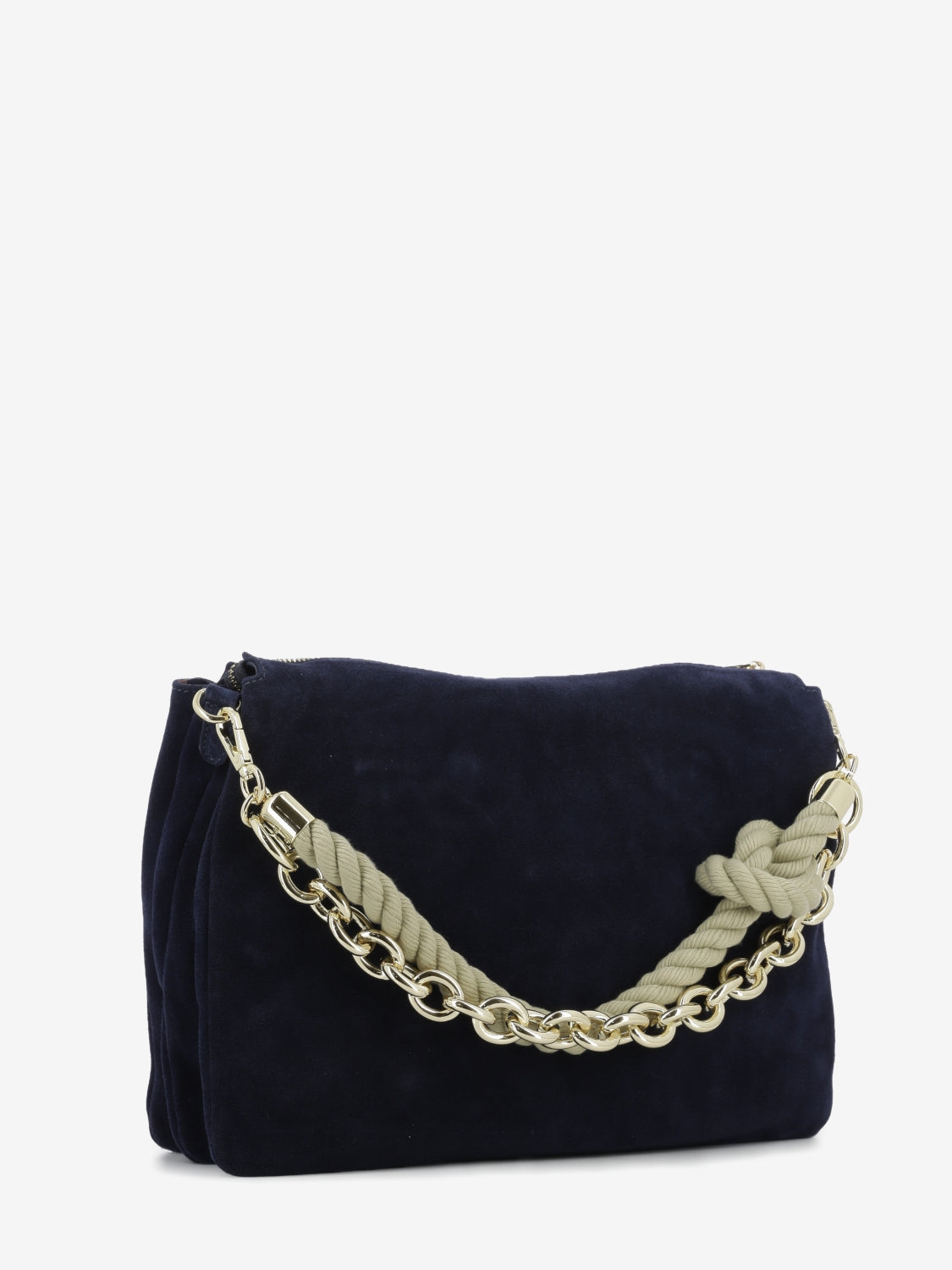 Borsa Reflex suede large blu notte