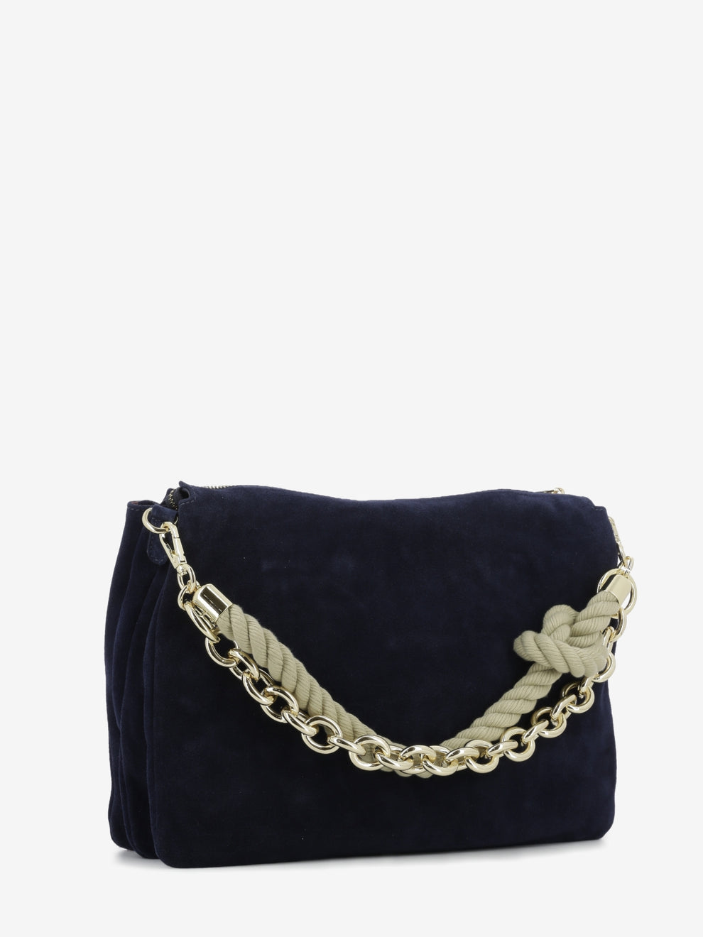 Borsa Reflex suede large blu notte