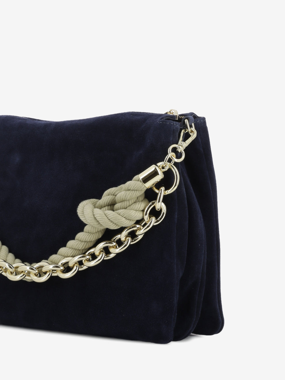 Borsa Reflex suede large blu notte