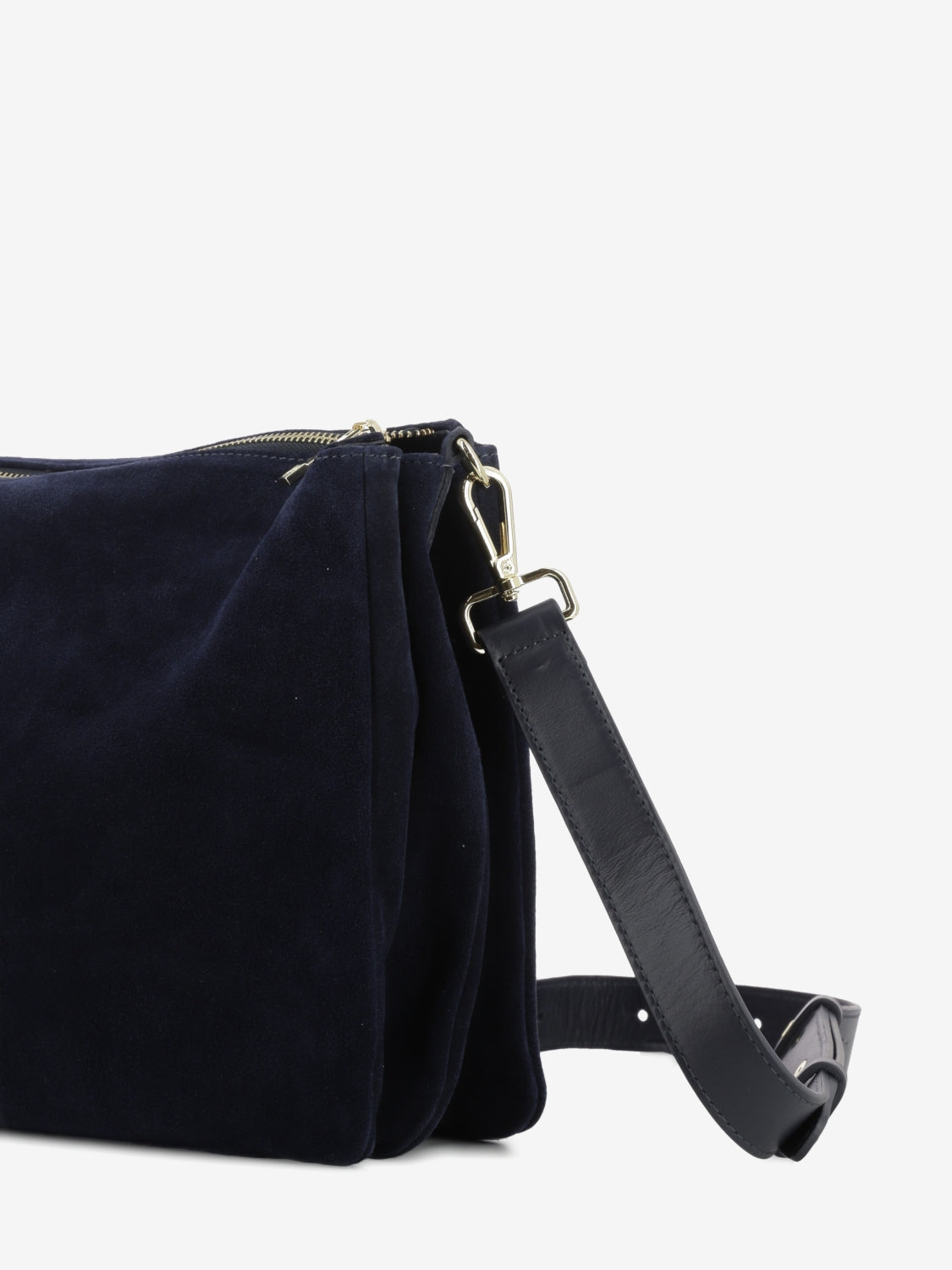 Borsa Reflex suede large blu notte