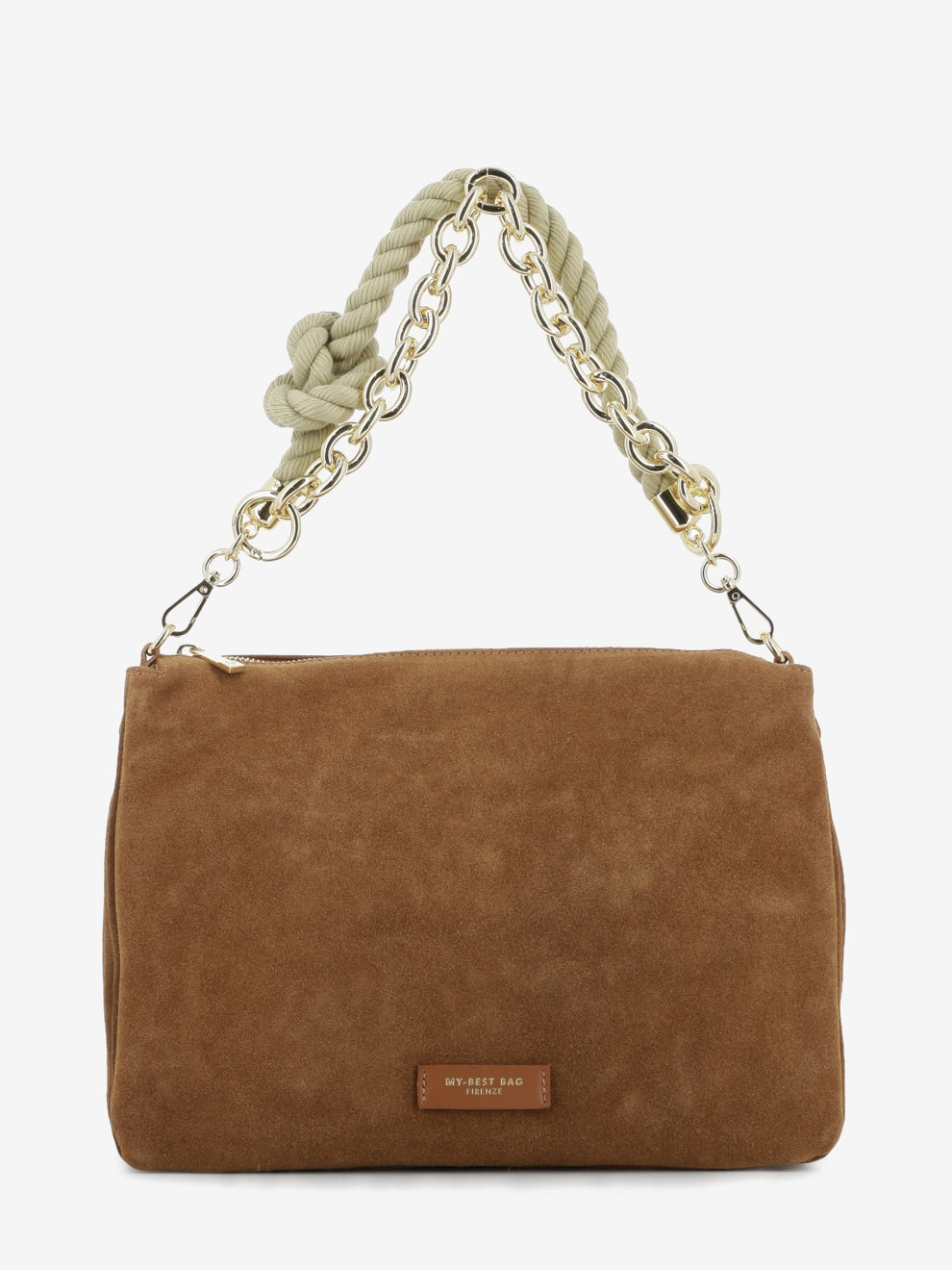 Borsa Reflex suede large cuoio scuro