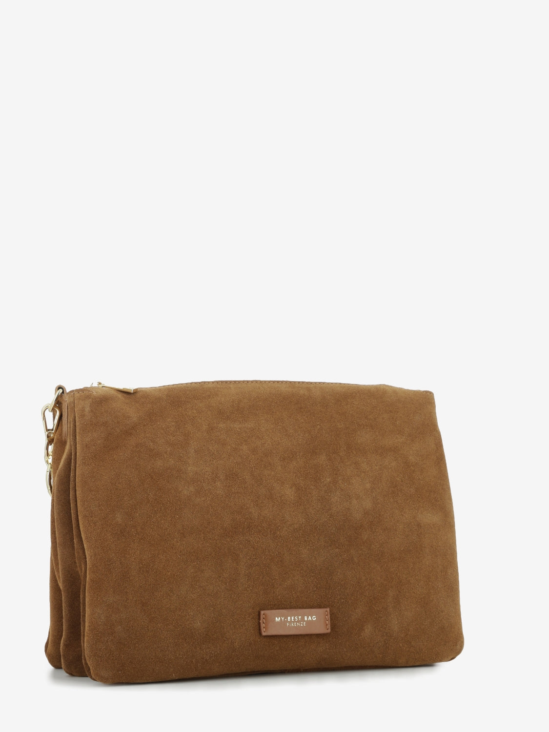 Borsa Reflex suede large cuoio scuro