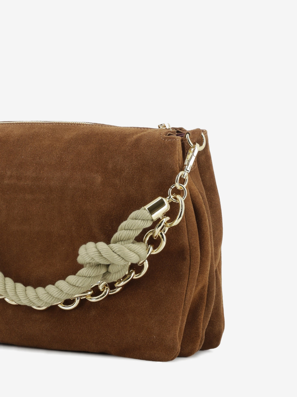 Borsa Reflex suede large cuoio scuro