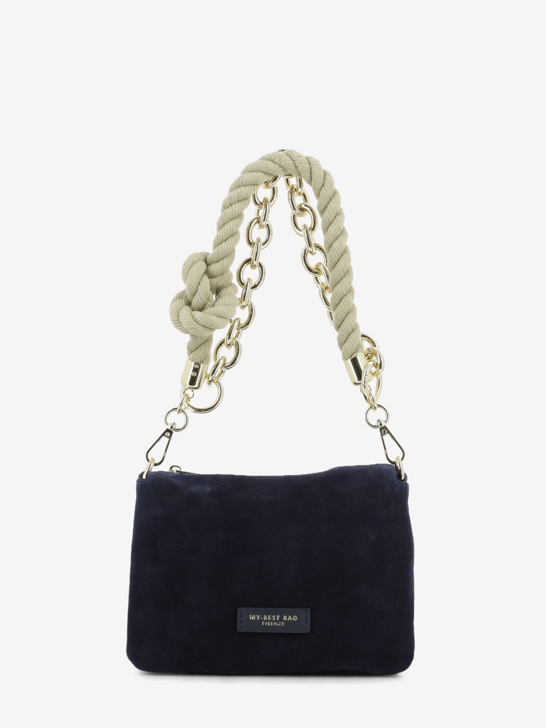 Borsa Reflex suede small blu notte