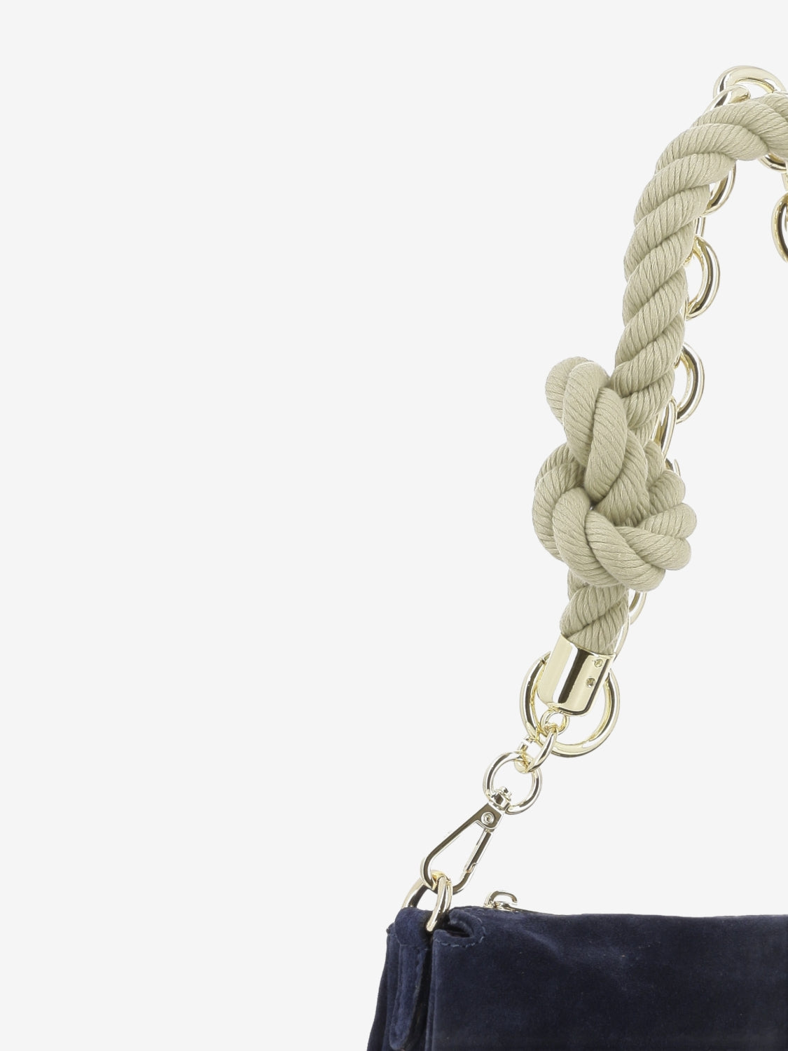 Borsa Reflex suede small blu notte