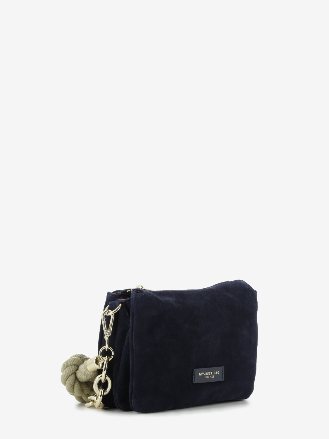 Borsa Reflex suede small blu notte