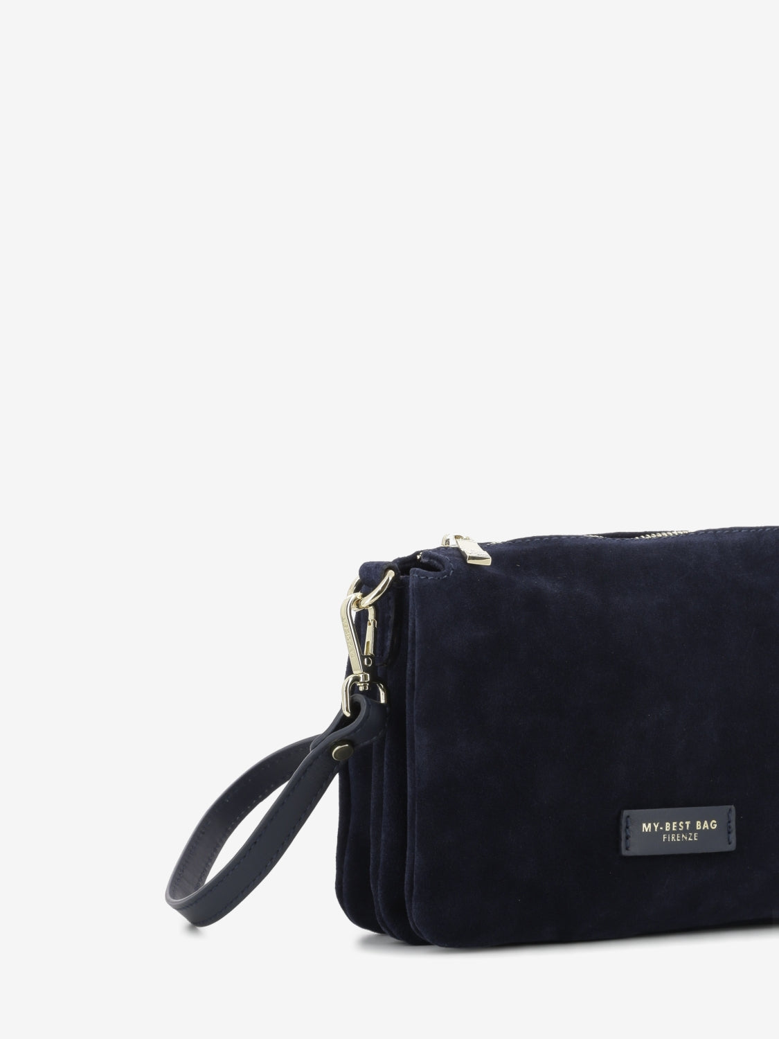 Borsa Reflex suede small blu notte