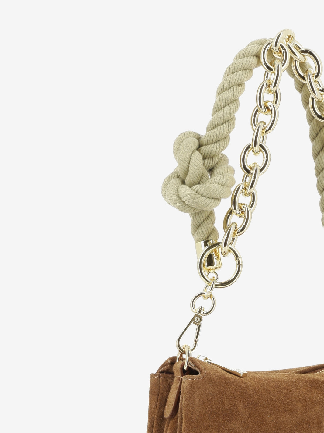 Borsa Reflex suede small cuoio scuro