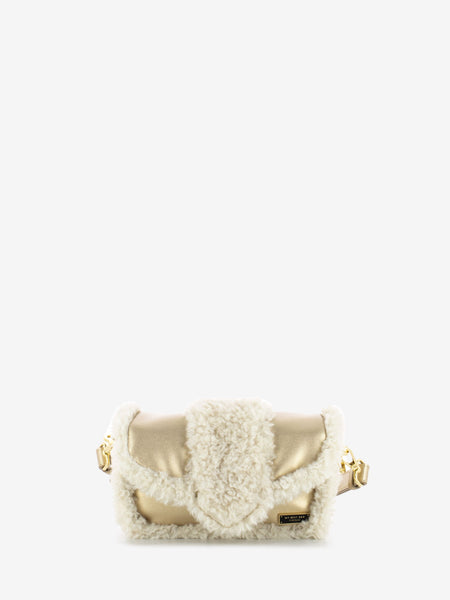 Borsa teddy in pelle gold