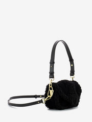 MY-BEST BAG - Borsa teddy in pelle nera