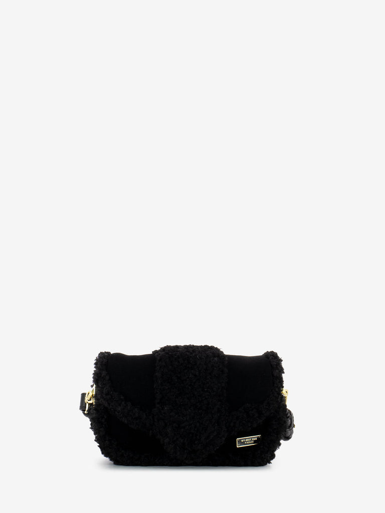 MY-BEST BAG - Borsa teddy in pelle nera