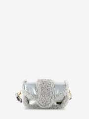 MY-BEST BAG - Borsa teddy in pelle silver